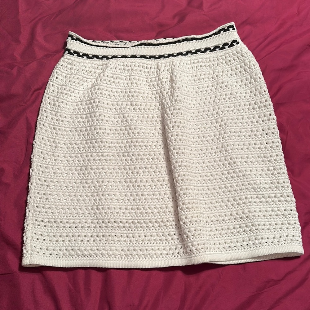 Red Valentino black and white mini skirt